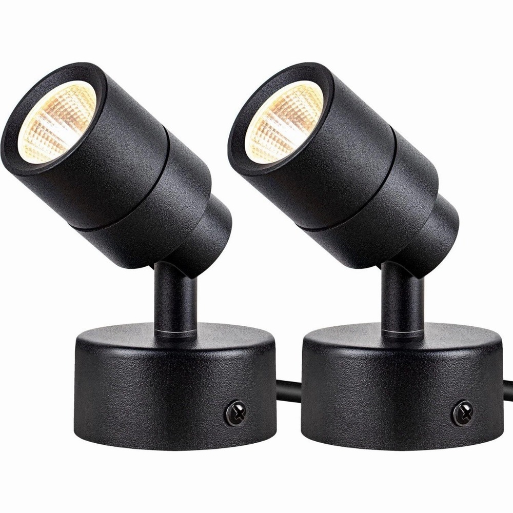 2 Pack Led 120v Spotlights Indoor 3w Up Lights Floor Spotlight 3000k Uplights In